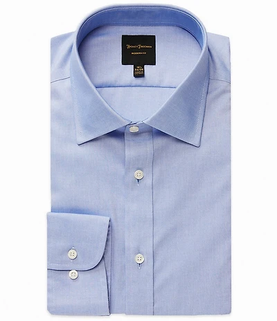 Hickey Freeman Big & Tall Modern Fit Spread Collar Solid Dress Shirt