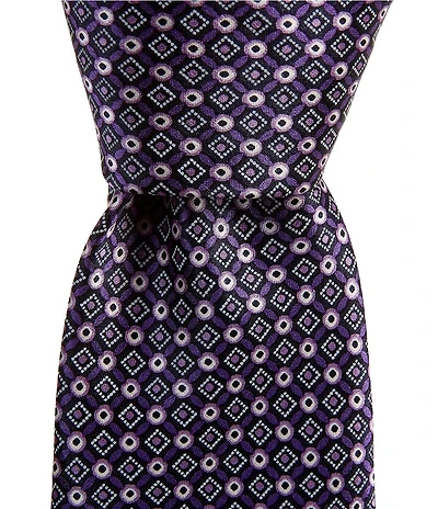 Hickey Freeman Connected Links 3 1/4#double; Woven Silk Tie