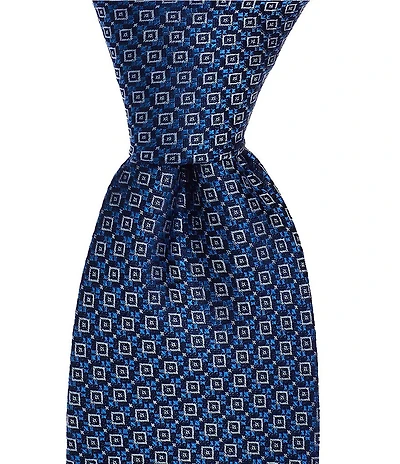 Hickey Freeman Diamond Neat 3 1/4#double; Silk Tie
