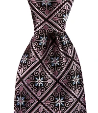 Hickey Freeman Flower Burst 3 1/4#double; Silk Tie