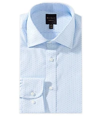 Hickey Freeman Modern Fit Spread Collar Printed Dress Shirt