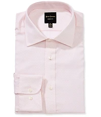 Hickey Freeman Modern Fit Easy Care Button Down Collar Rose Medallion Print Dress Shirt