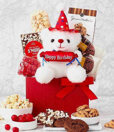 Hickory Farms Birthday Bear Gift Basket