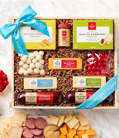 Hickory Farms Birthday Gift Crate