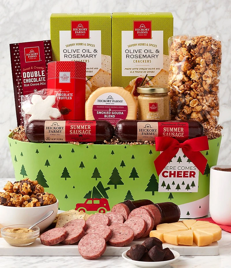 Hickory Farms Here Comes Cheer Holiday Gift Basket