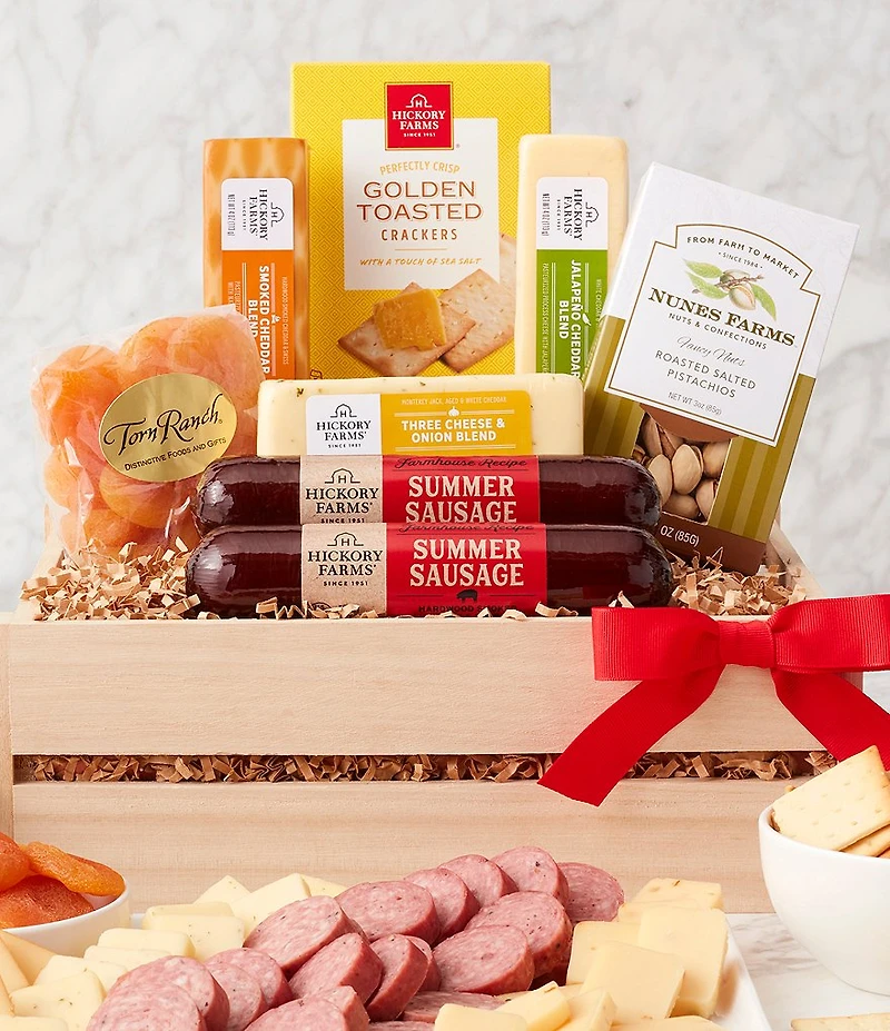 Hickory Farms Meat & Cheese Gift Crate Gift Set