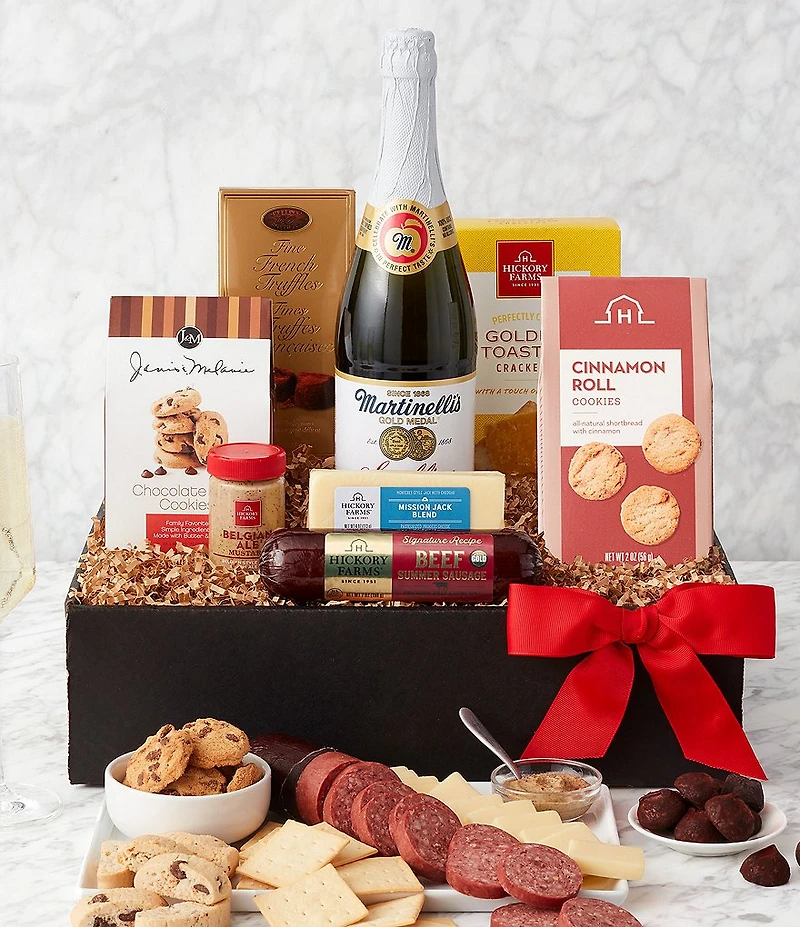 Hickory Farms Sparkling Cider & Snacks Gift Box