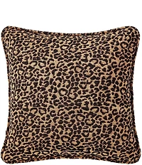 HiEnd Accents Adrienne Leopard Chenille Euro Sham