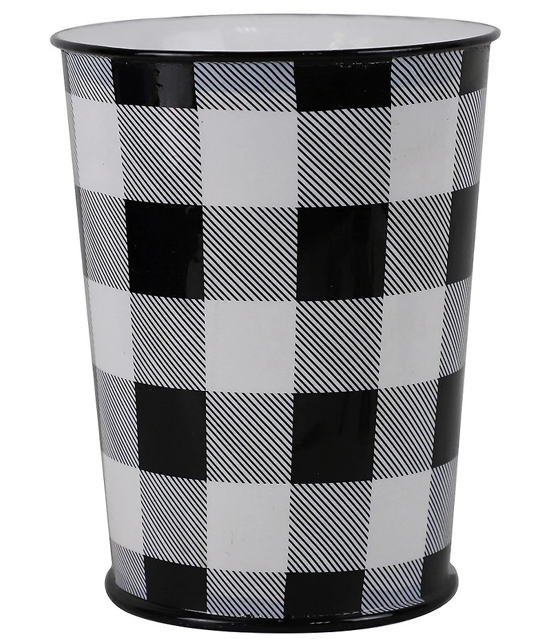 HiEnd Accents Bold Camille Buffalo Check Wastebasket