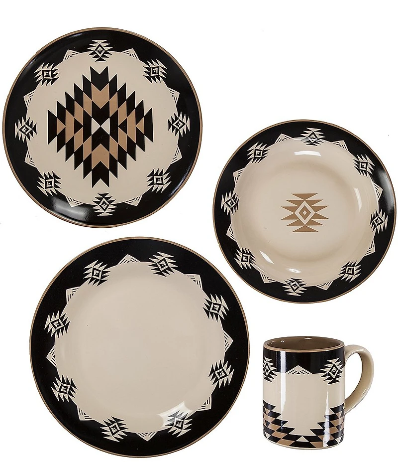 HiEnd Accents x Paseo Road Chalet Western 16-Piece Dinnerware Set