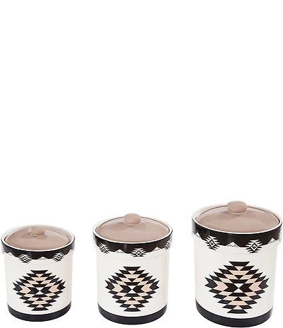 HiEnd Accents x Paseo Road Chalet Southwestern Pattern 3-Piece Canister Set