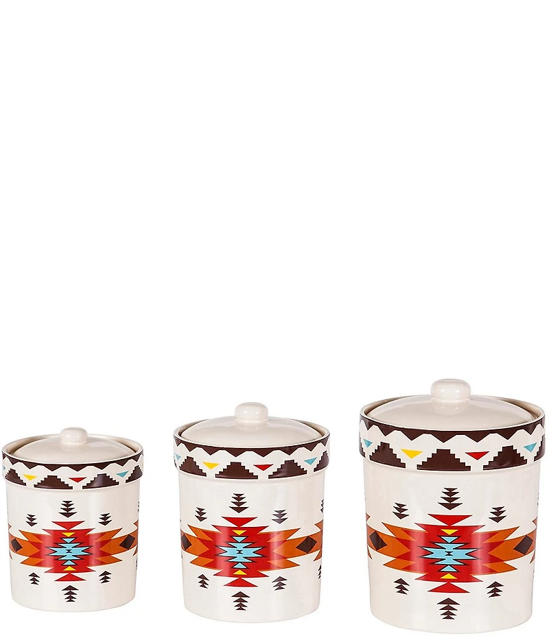 HiEnd Accents x Paseo Road Del Sol Southwestern Pattern 3-Piece Canister Set