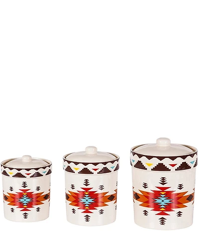 HiEnd Accents x Paseo Road Del Sol Southwestern Pattern 3-Piece Canister Set