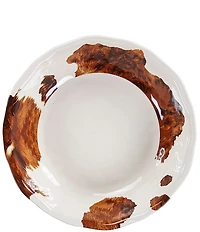 HiEnd Accents Elsa Cowhide Melamine Serving Bowl