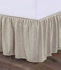 HiEnd Accents Fairfield Herringbone Pattern Bed Skirt