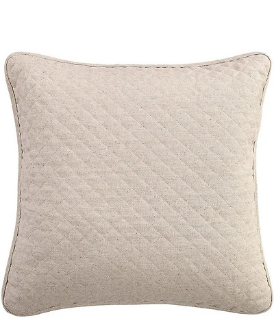 HiEnd Accents Farah Collection Diamond Quilted Pattern Linen Blend Euro Sham