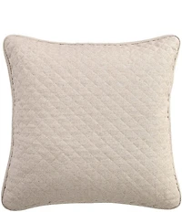 HiEnd Accents Farah Collection Diamond Quilted Pattern Linen Blend Euro Sham