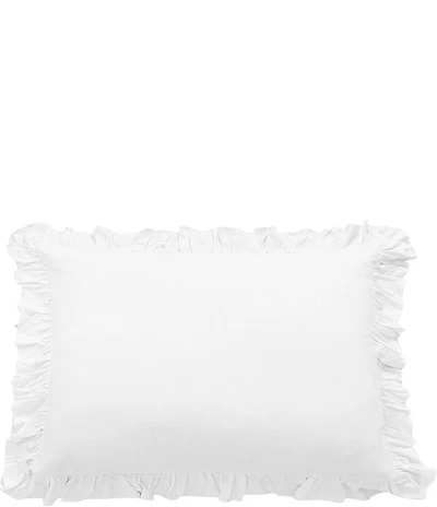 HiEnd Accents Lily Washed Linen Ruffle Pillow Sham