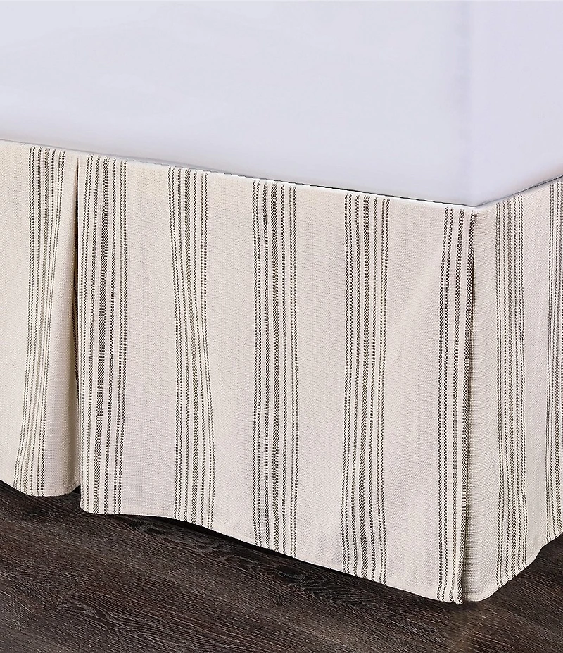 HiEnd Accents Prescott Tailored Stripe Fabric Bed Skirt
