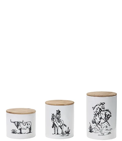 HiEnd Accents x Paseo Road Ranch Life Collection Canisters, Set of 3