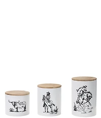 HiEnd Accents x Paseo Road Ranch Life Collection Canisters, Set of 3