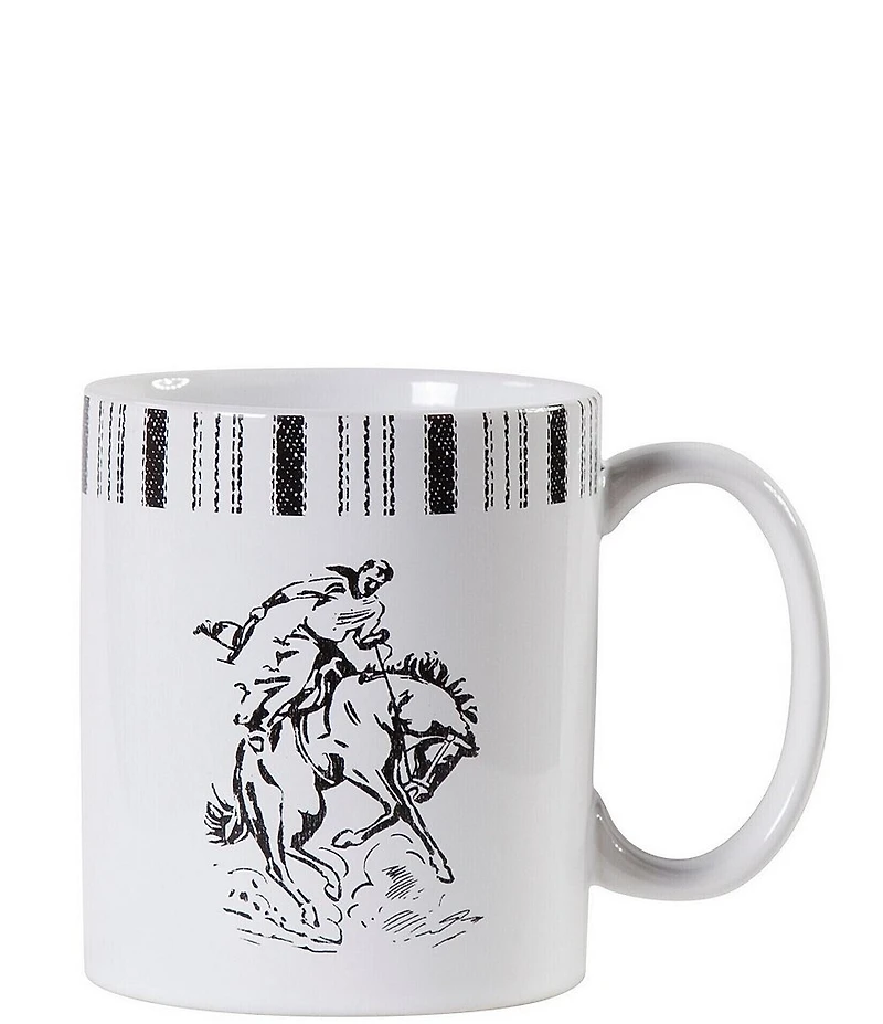 HiEnd Accents x Paseo Road Ranch Life Collection Ceramic Bronco Mugs, Set of 4