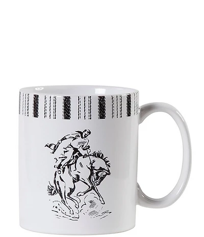 HiEnd Accents x Paseo Road Ranch Life Collection Ceramic Bronco Mugs, Set of 4