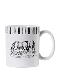 HiEnd Accents x Paseo Road Ranch Life Collection Ceramic Remuda Mugs, Set of 4