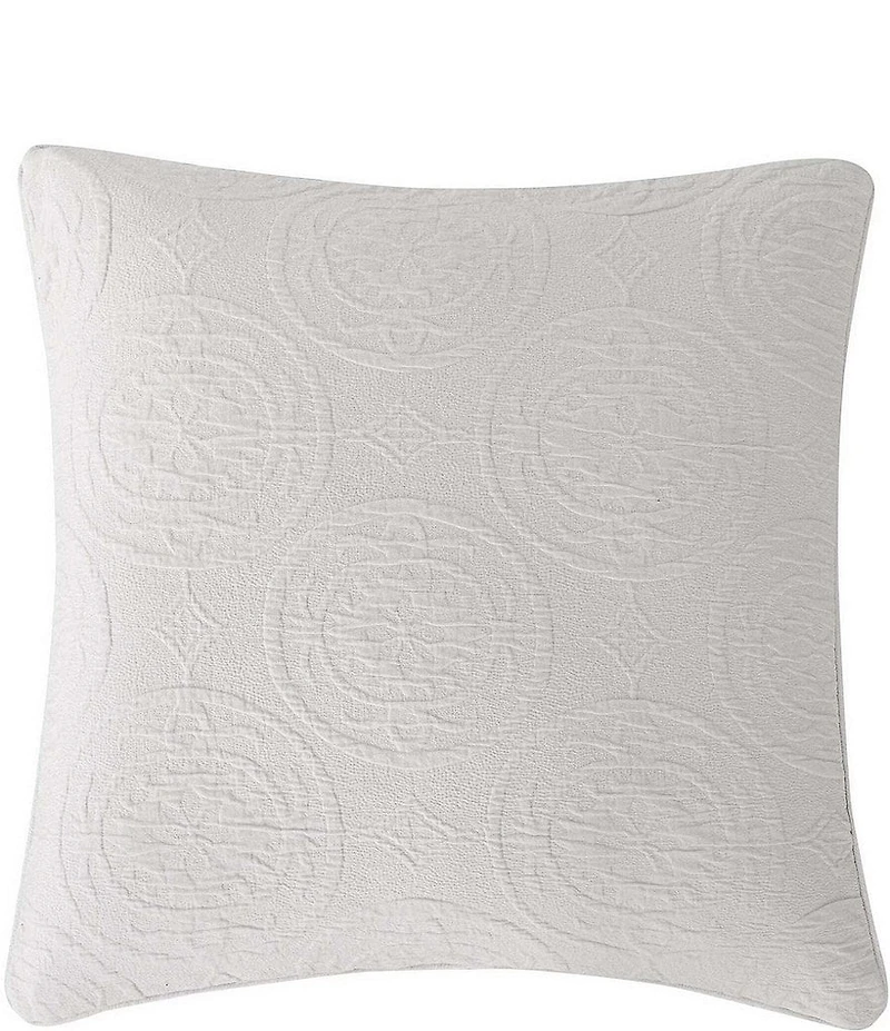 HiEnd Accents Verona Medallion Patterned Matelasse Euro Sham