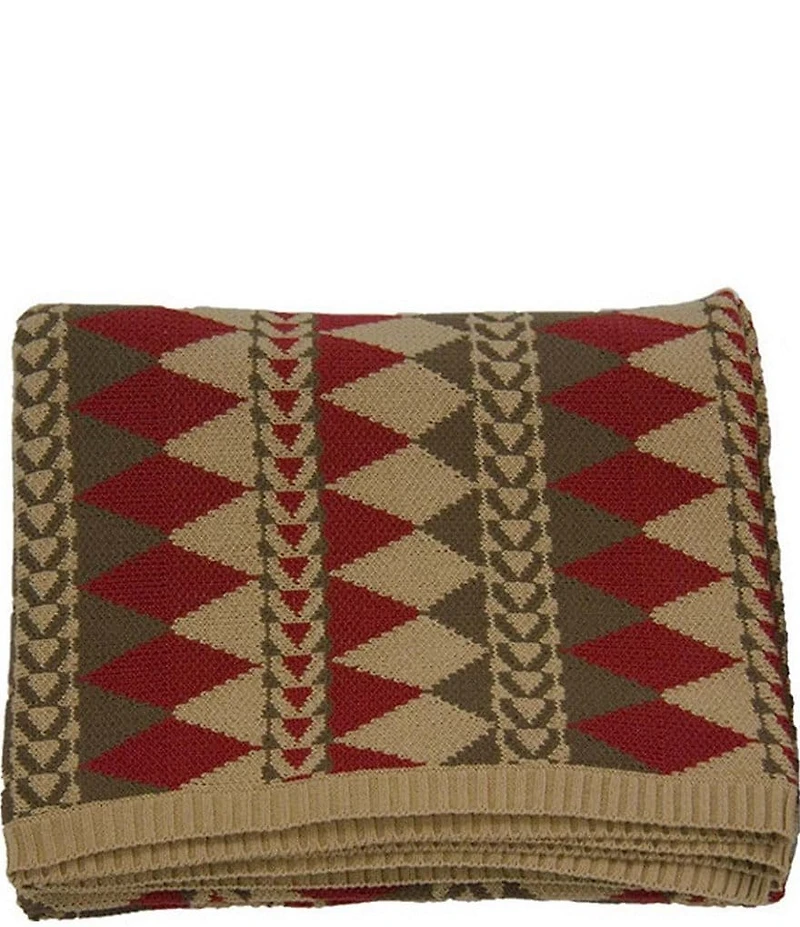 HiEnd Accents Wilderness Ridge Bold Geometric Pattern Knitted Throw Blanket