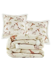 HiEnd Accents x Indigo Hill Hunt Life Campfire Sherpa Accent Pillow & Throw Blanket Mini Set