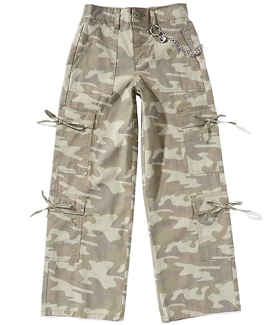 Hippie Girl Big Girls Camouflage Bow Detail Pants