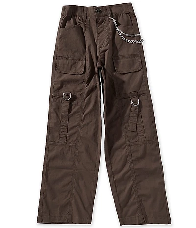 Hippie Girl Big Girls Wide Leg With Chain Cargo Pants