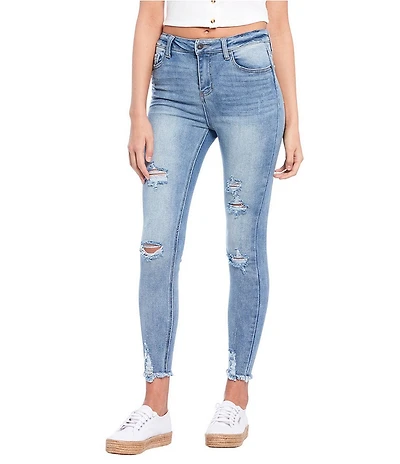 Hippie Laundry Throwback Destructed High Rise Skinny Jeans