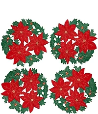 Homewear Portia Poinsettia Placemats, Set of 4
