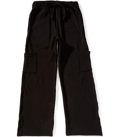 Honey & Sparkle Big Girls Side-Pocket Ribbed Hacci Pants