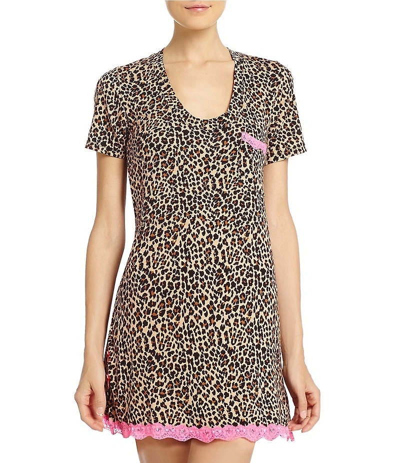 HONEYDEW All American Leopard Print Short Nightgown