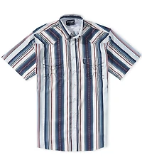 Hooey Short Sleeve Sol Stripe Pearl Snap Shirt