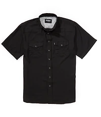 Hooey Solid Short Sleeve Woven Shirt