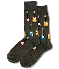 Hot Sox Novelty Electric Guitars Crew Socks