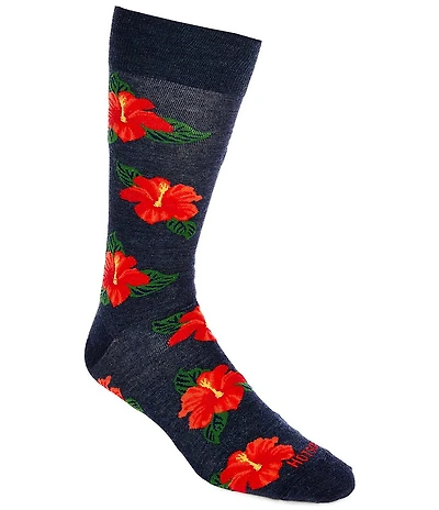 Hot Sox Hibiscus Crew Socks