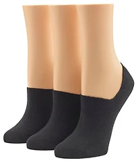 HUE Cotton Arch Hug No Show Socks, 3 Pack
