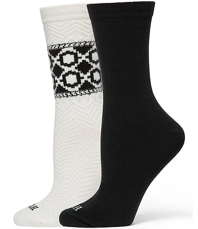 HUE Diamond Crew Sock, 2-Pack