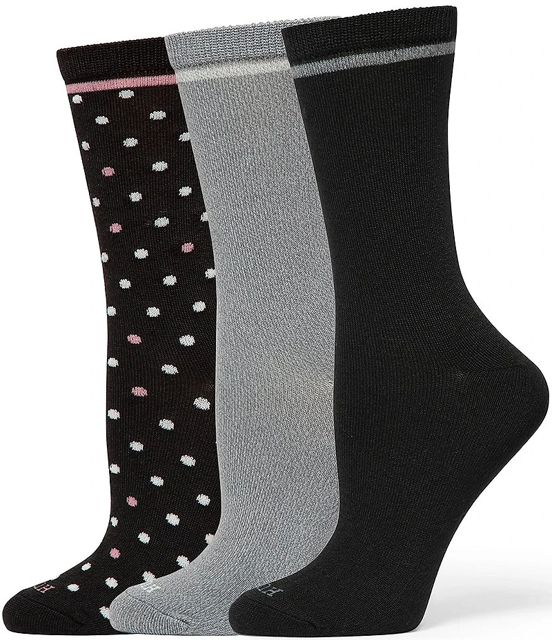 HUE Super Soft Crew Socks, 3-Pack