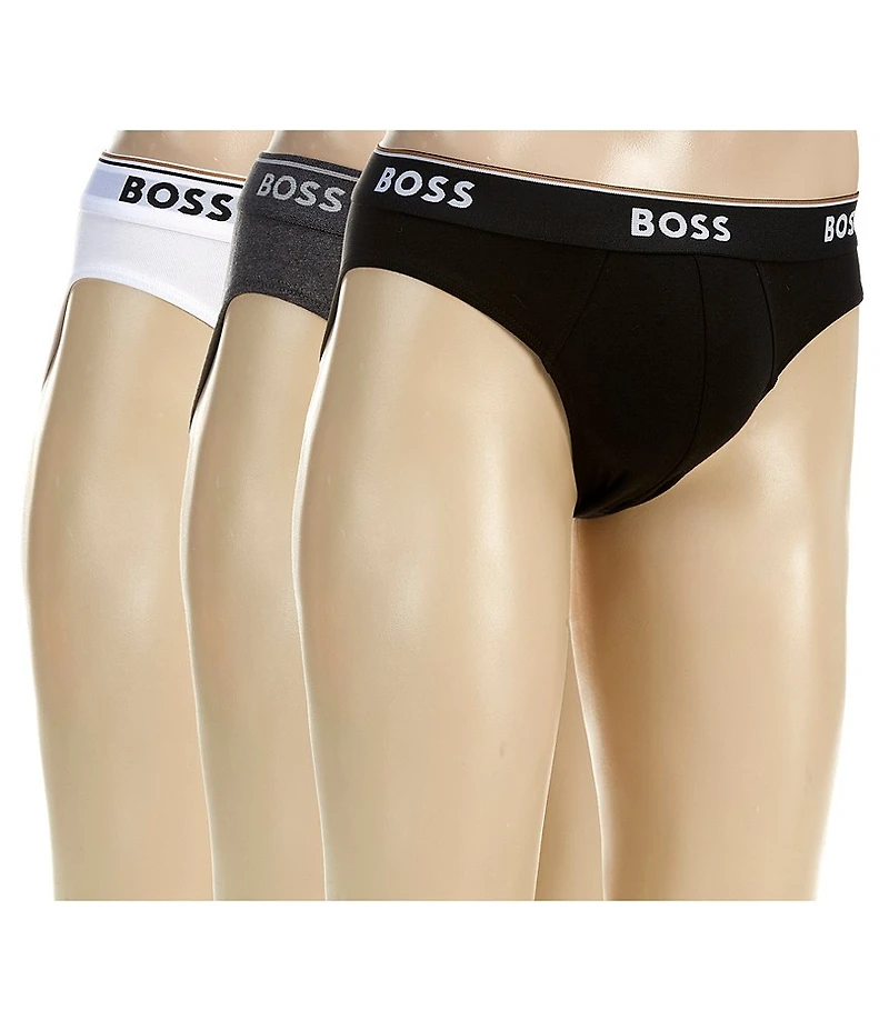 Hugo Boss Assorted Solid Power Briefs 3-Pack