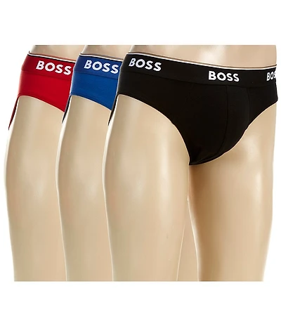 Hugo Boss Assorted Solid Power Briefs 3-Pack