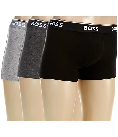 Hugo Boss Assorted Solid Power Trunks 3-Pack