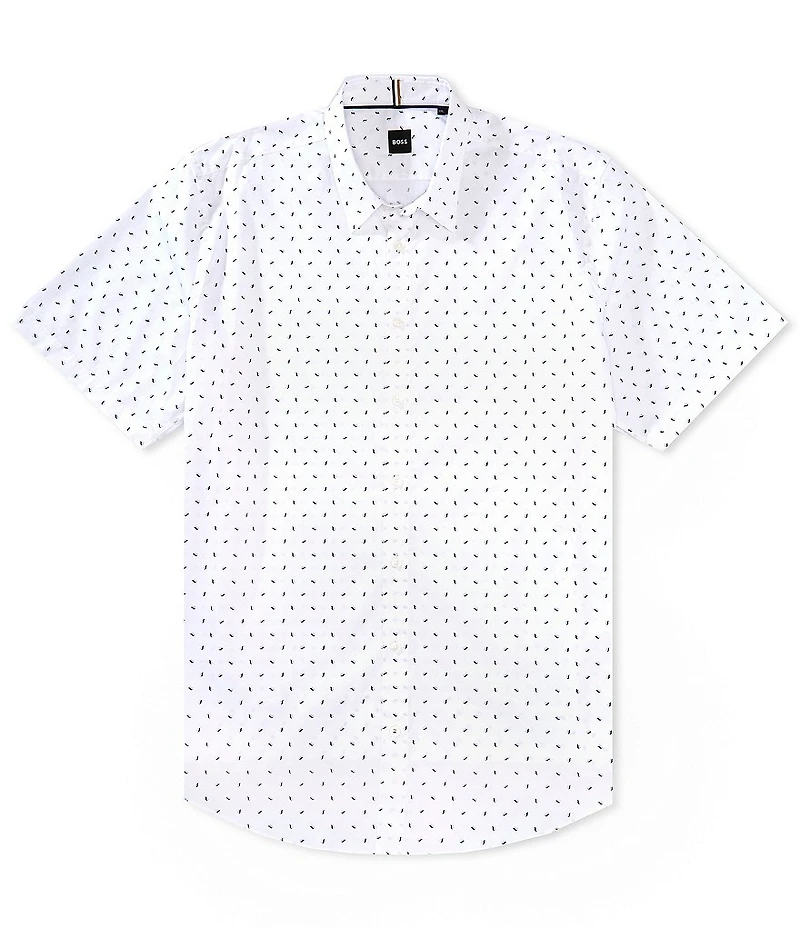 Hugo Boss BOSS Big & Tall C Roan Stretch Short Sleeve Woven Shirt