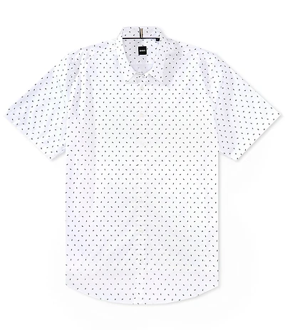 Hugo Boss BOSS Big & Tall C Roan Stretch Short Sleeve Woven Shirt