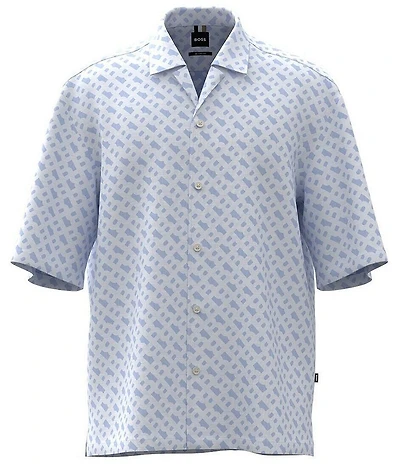 Hugo Boss BOSS Big & Tall Lars Short Sleeve Woven Camp Shirt